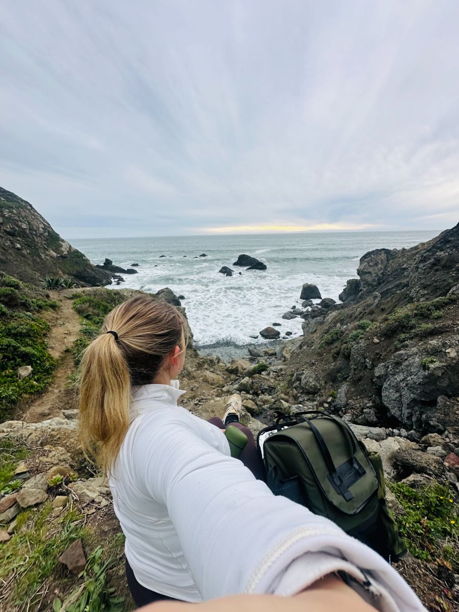 Selina at the Pacific coast